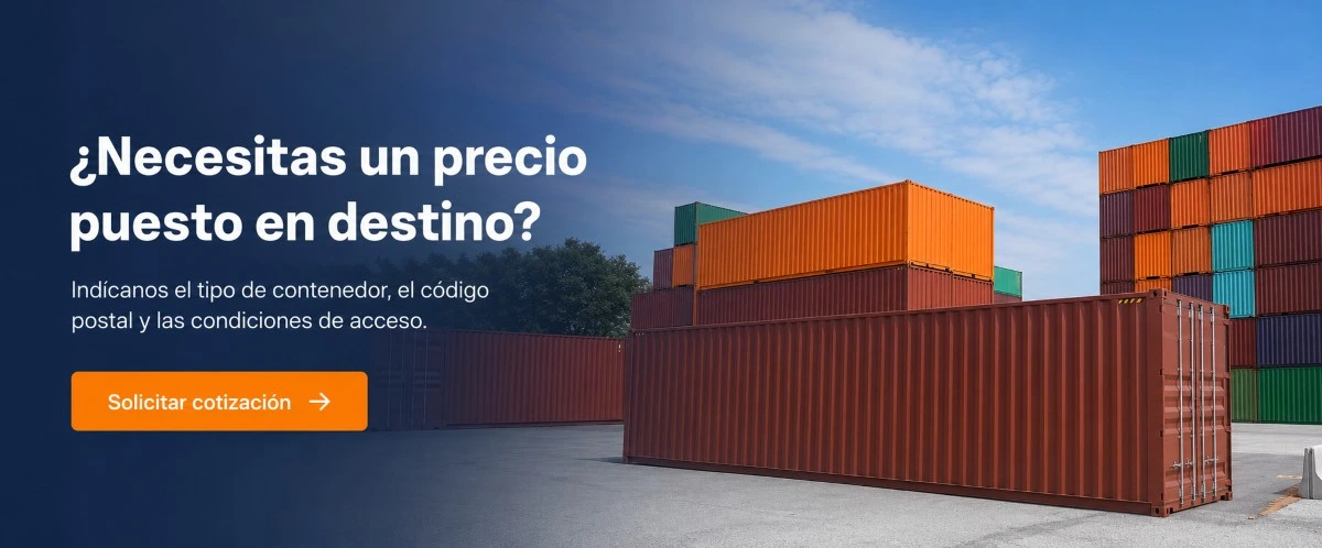 Solicitar cotización de un contenedor marítimo puesto en destino con SILVERSEA Containers