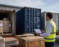 Responsable logístico calculando cuántos contenedores necesita una empresa para carga, stock o proyecto antes de cotizar en España