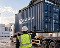 Operación de retirada y reubicación de un contenedor SILVERSEA Containers al finalizar un proyecto